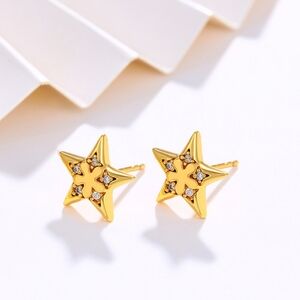 Alloy with Zirconium Star Earrings for Women
